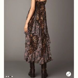 Leopard Print Spaghetti Strap Dress - ANTHROPOLOGIE